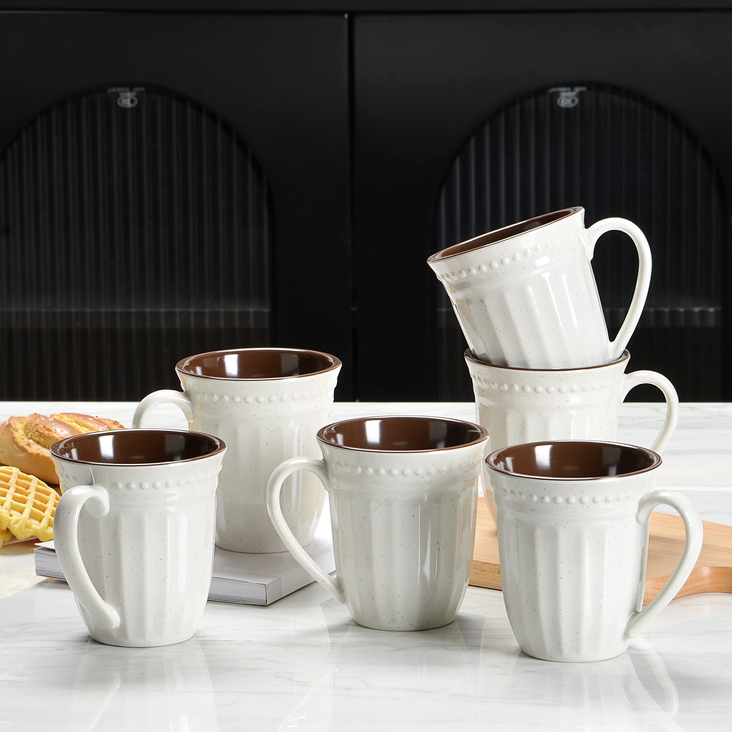 Gufaith tazas melamina, asa ergonómica, agarre cómodo y seguro.