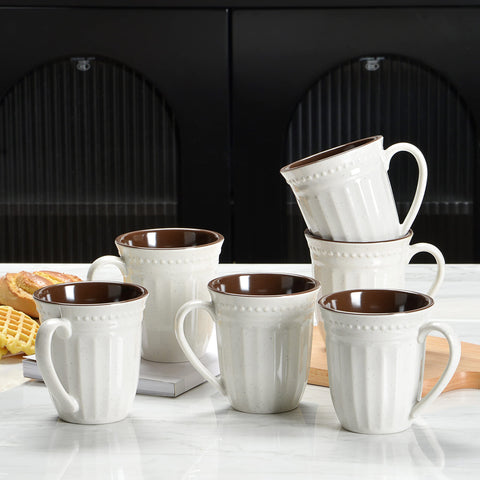 Gufaith tazas melamina, asa ergonómica, agarre cómodo y seguro.