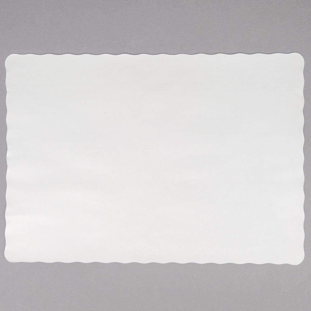 Guffman mantel de papel marfil con borde festoneado, ideal para una mesa elegante.