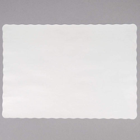 Guffman mantel de papel marfil con borde festoneado, ideal para una mesa elegante.