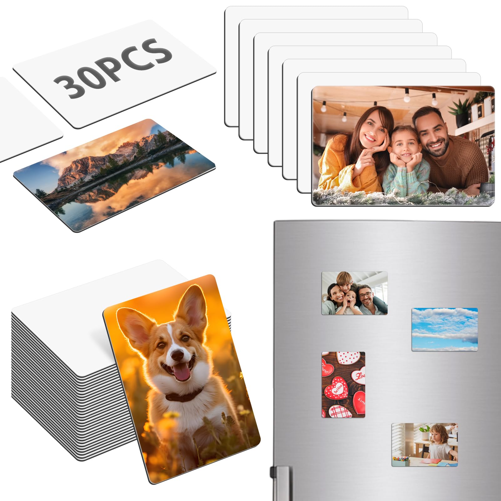 Guiqulai imanes sublimación 4x6 base brillante para decorar la cocina con fotos personalizadas