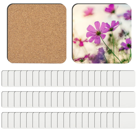 Guiqulai posavasos MDF con respaldo de corcho, listo para sublimación