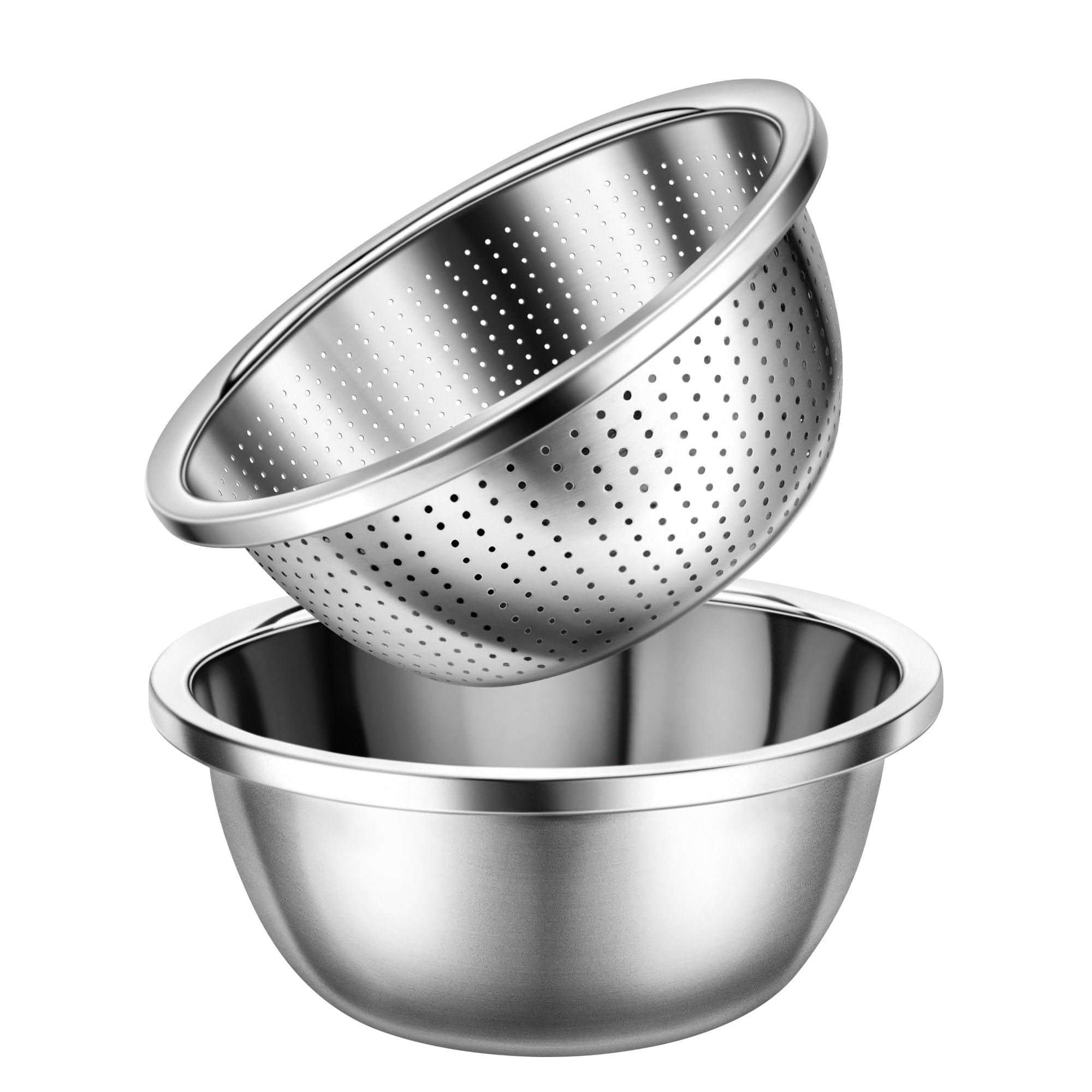Gulex Colador de acero inoxidable 304, 5 cuartos para lavar verduras con confianza.