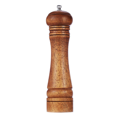 Molinillo de pimienta Gulex de madera de 8 pulgadas con ajuste para molienda fina o gruesa.