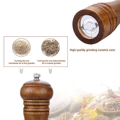 Molinillo Gulex de pimienta de madera con tapa hermética para mantener la frescura.