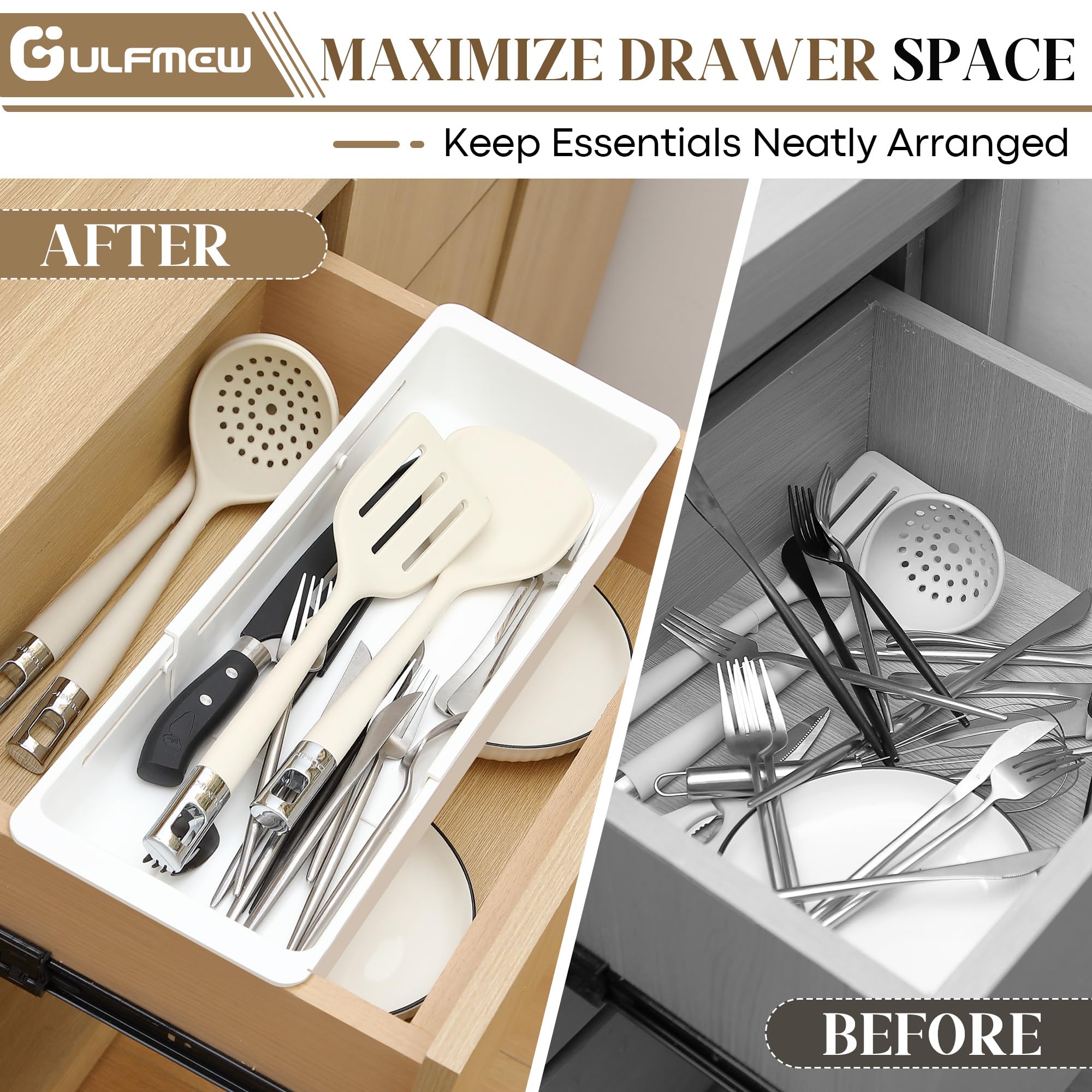 Gulfmew organizador profundo para guantes de horno y toallas.
