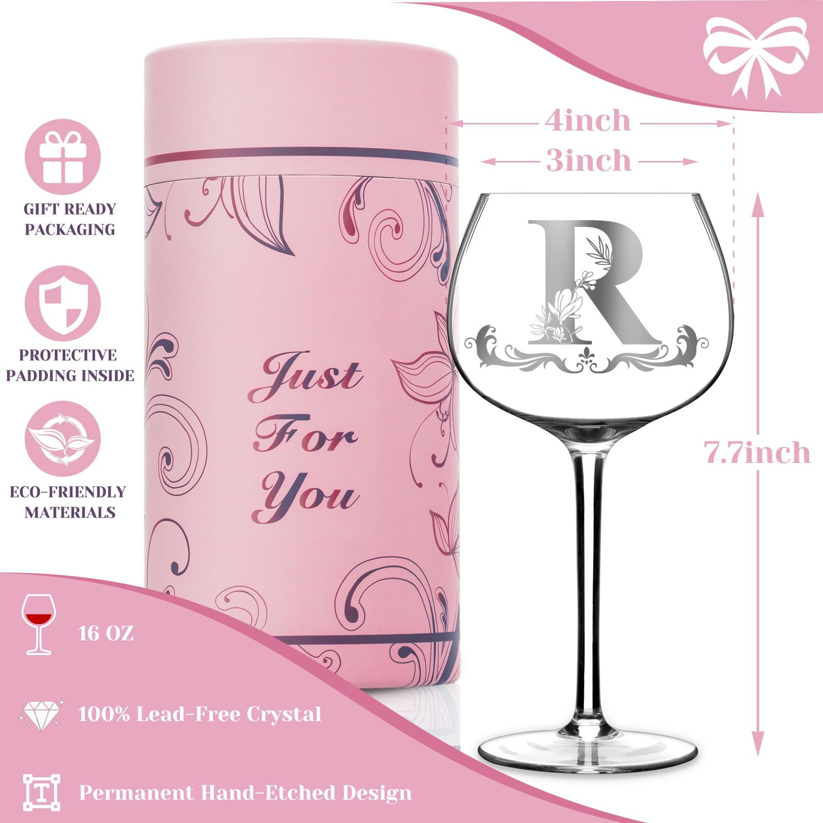 Regalo para mujeres Gumry con inicial R, pensado para mamá.