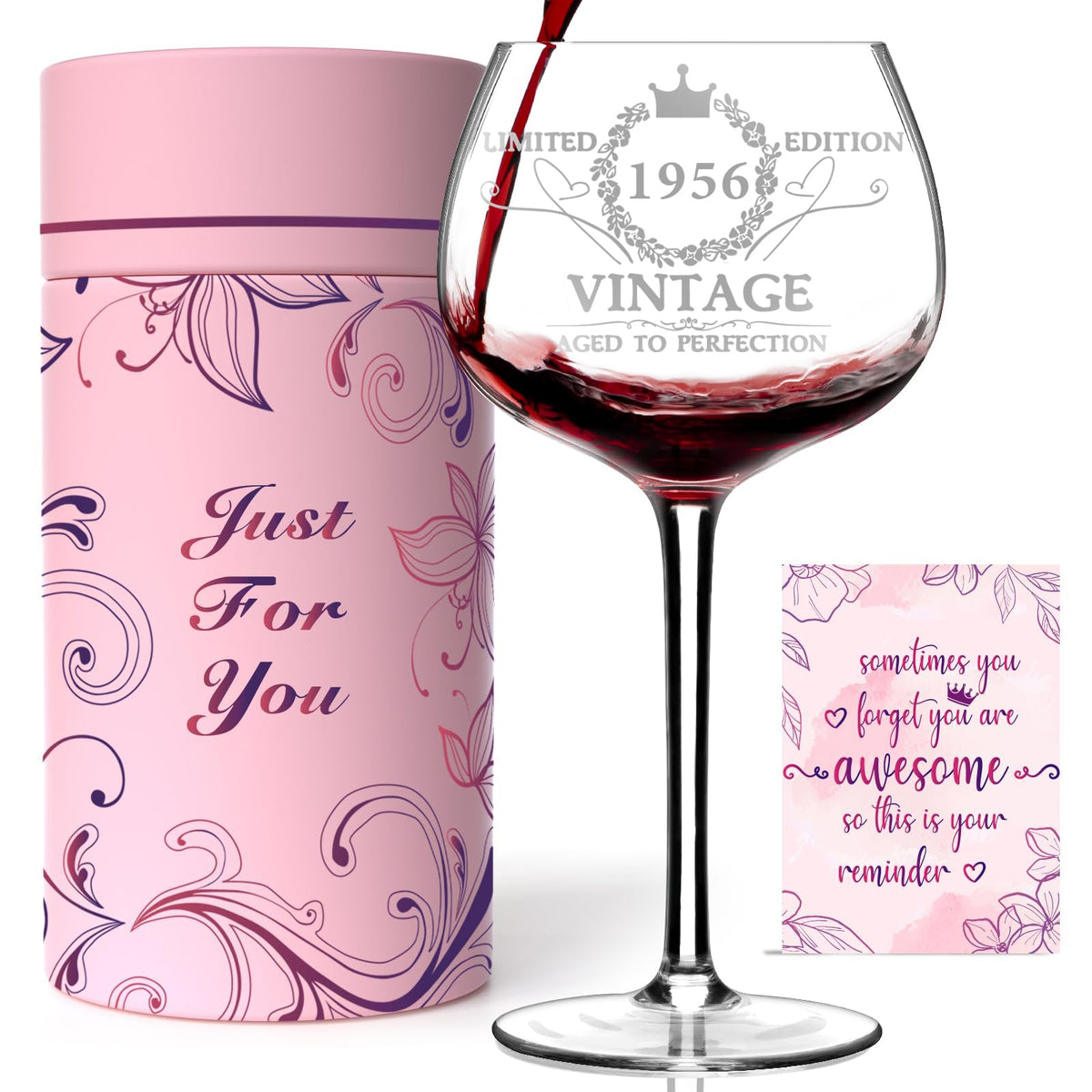 Vaso Gumry 70-1956 grabado, ideal para celebrar su aniversario con elegancia.