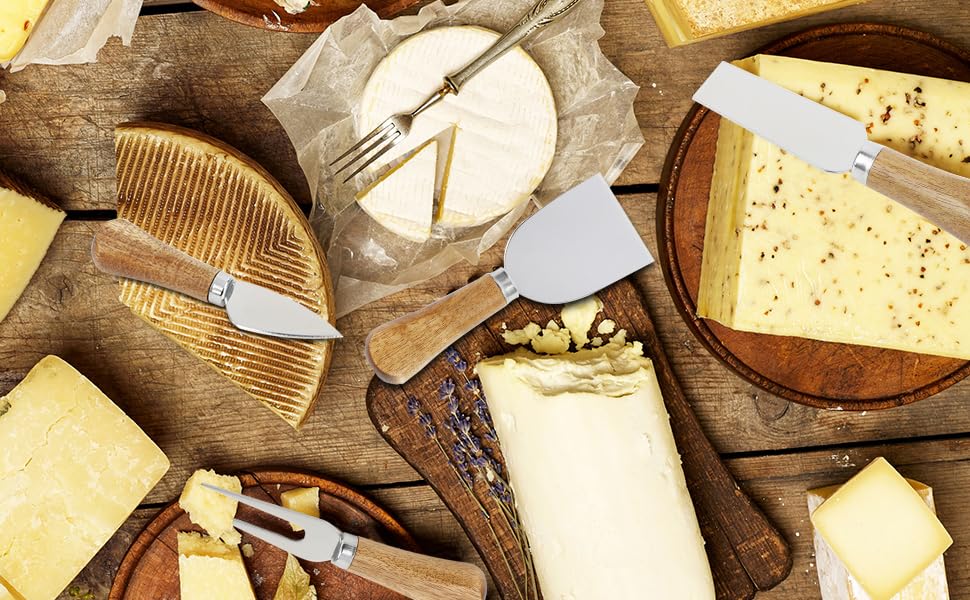 Guojanfon cuchillo para untar queso, facilita extender porciones