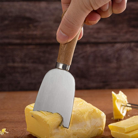 Guojanfon cuchillo queso con forma de corazón, porciones pequeñas y elegantes