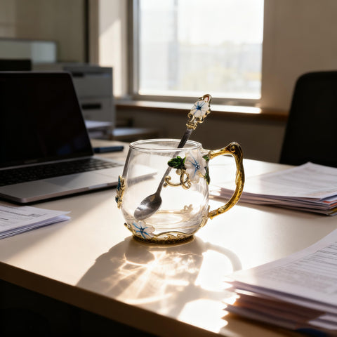 Guon-Wuvl taza cristal resistente al calor para bebidas calientes