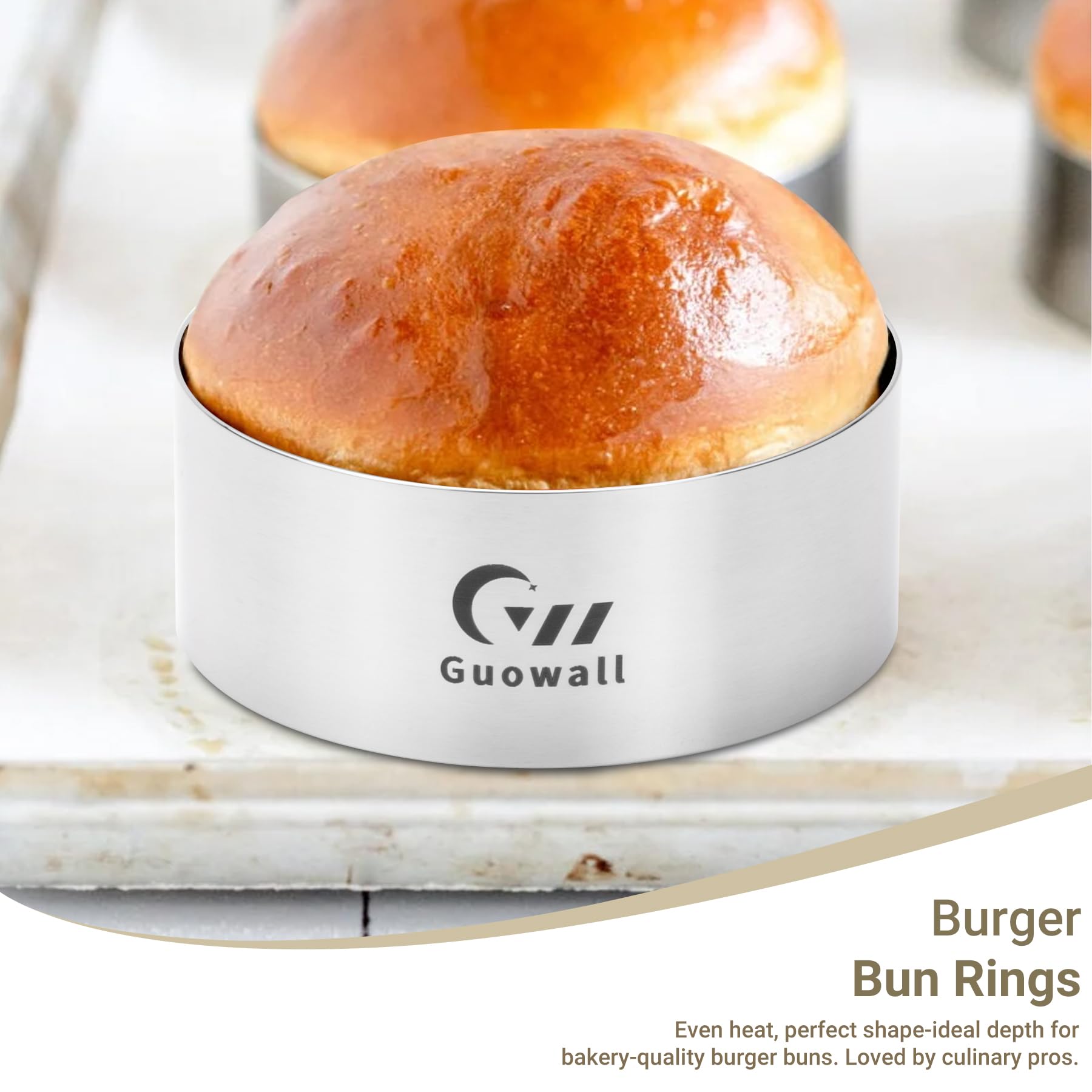 Guowall: anillos multiusos para hamburguesas, pasteles y huevos.