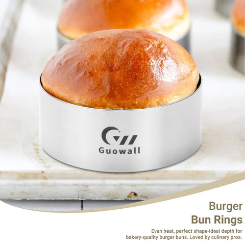 Guowall: anillos multiusos para hamburguesas, pasteles y huevos.