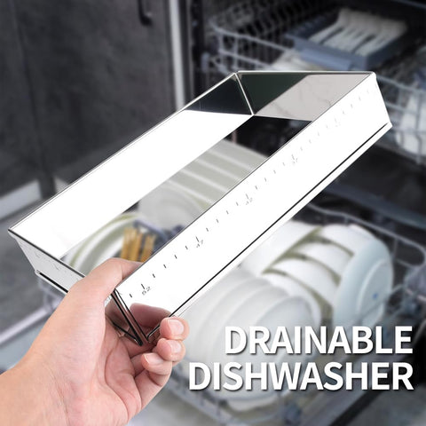 Guowall Molde rectangular extensible en acero inoxidable para postres