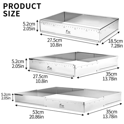 Guowall Molde para tartas y postres multiuso en acero inoxidable