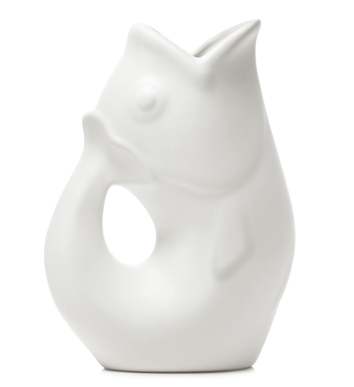 Gurgle Pot, jarra-pescado, primer plano, centro de mesa decorativo