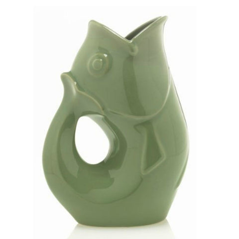 Gurgle Pot Musgo Grande, florero de piedra resistente para flores frescas.