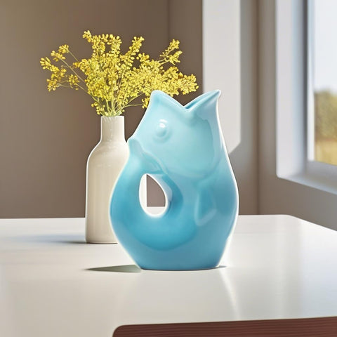Gurgle Pot pez gradiente azul, vertido en bebidas para reuniones