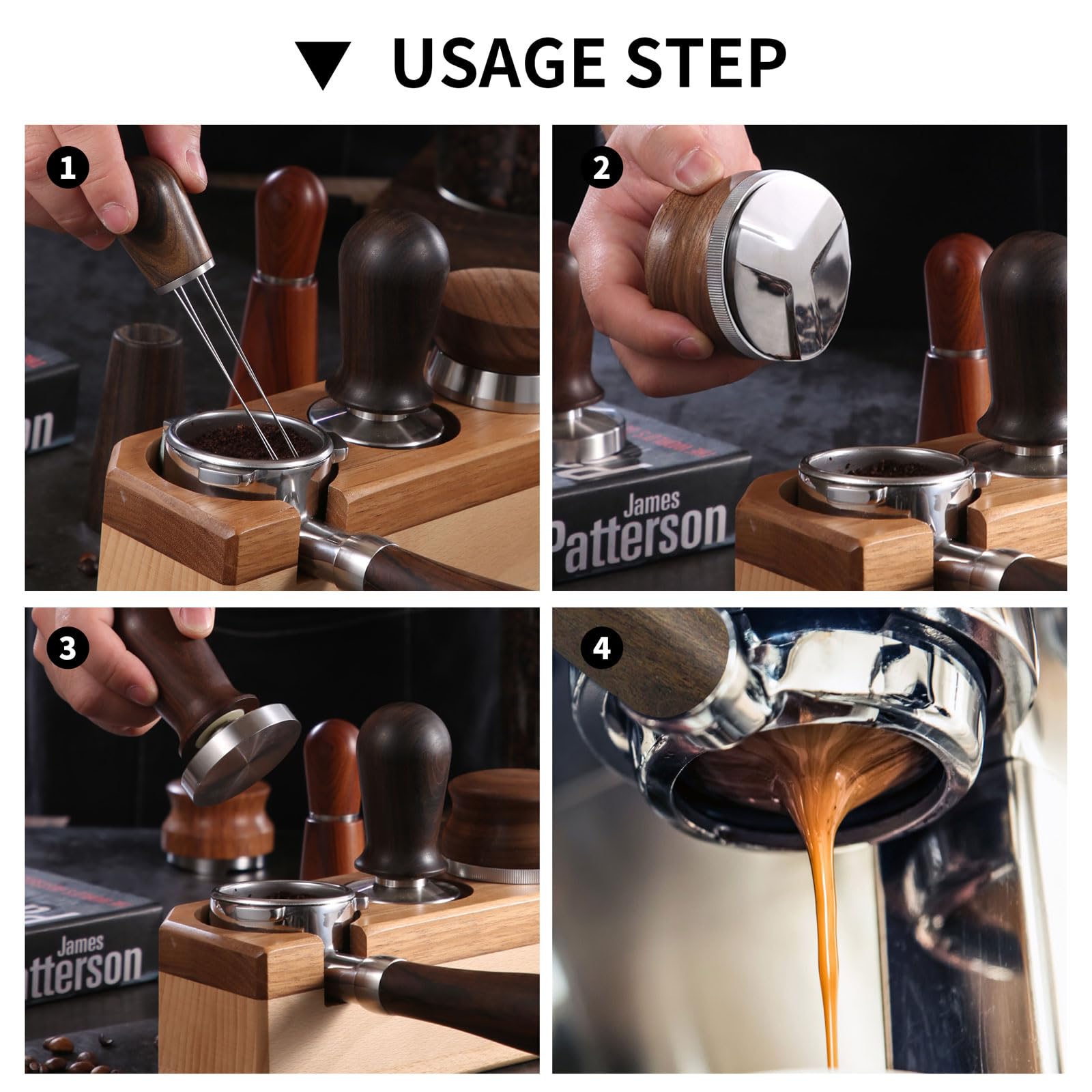 Doble cesta incluida para preparar dos shots simultáneos.