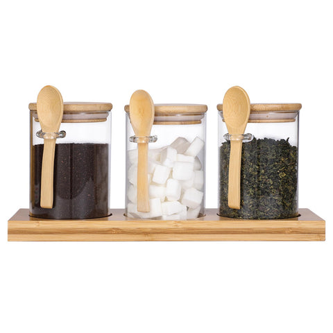 GURUDAR frascos de especias de 20oz con vidrio transparente para ver el contenido.