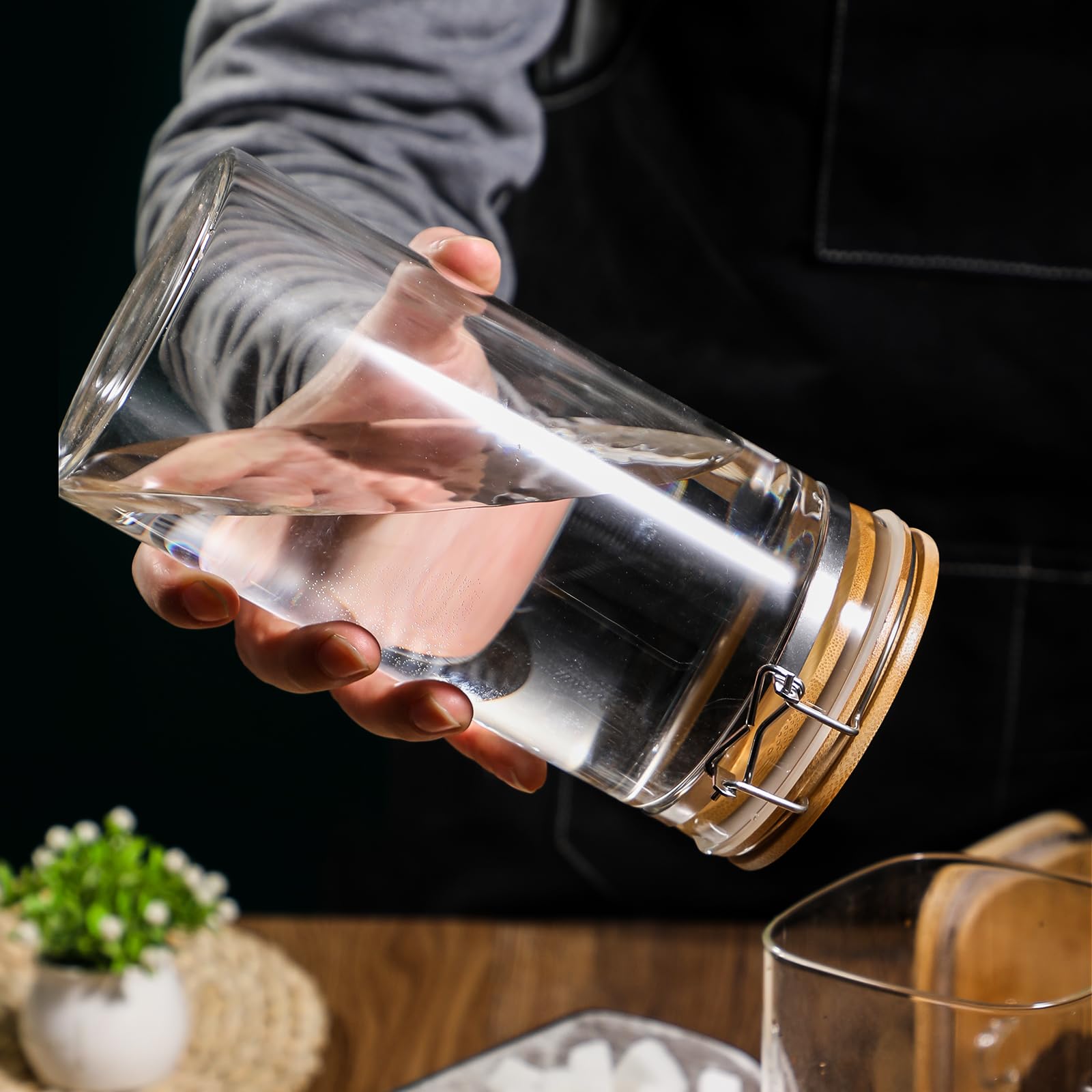 GURUDAR Jarras de café 49oz, ideales para granos o azúcar.