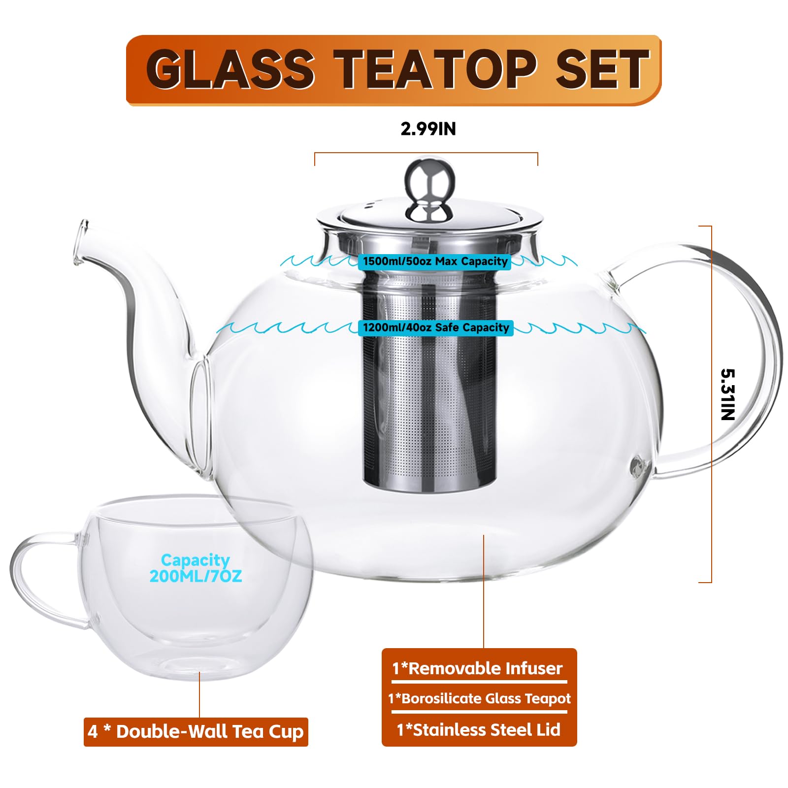 Taza GURUDAR de doble pared para evitar quemaduras al beber caliente.