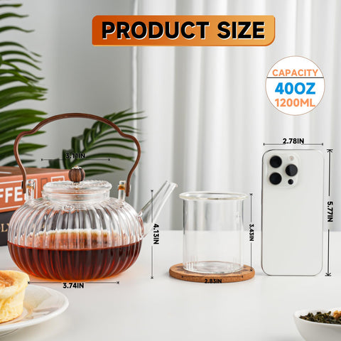 Infusor desmontable de Gurudar permite contacto total de hojas con agua caliente.