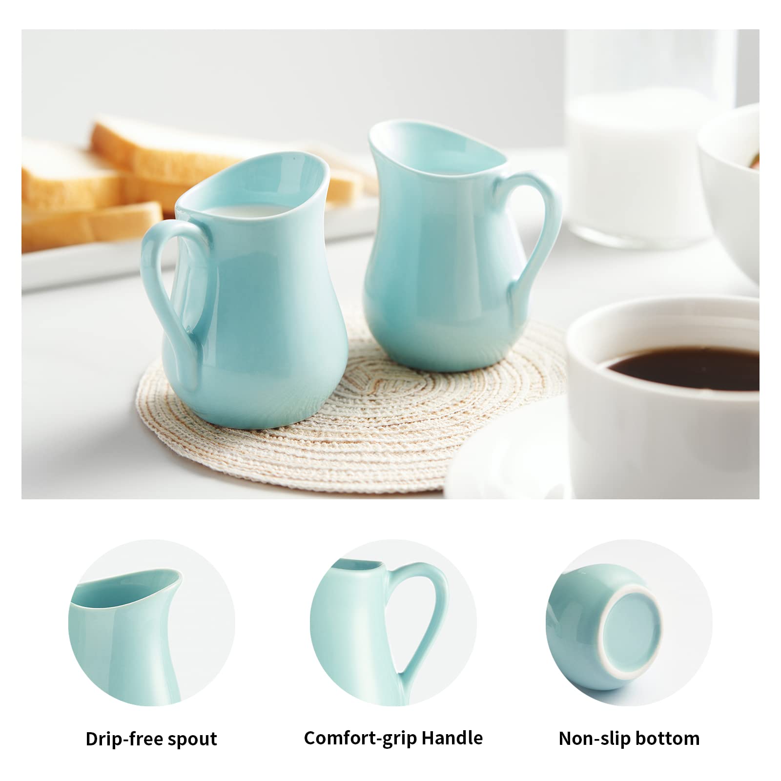 Ideal para leche, salsas o aderezos en la mesa.