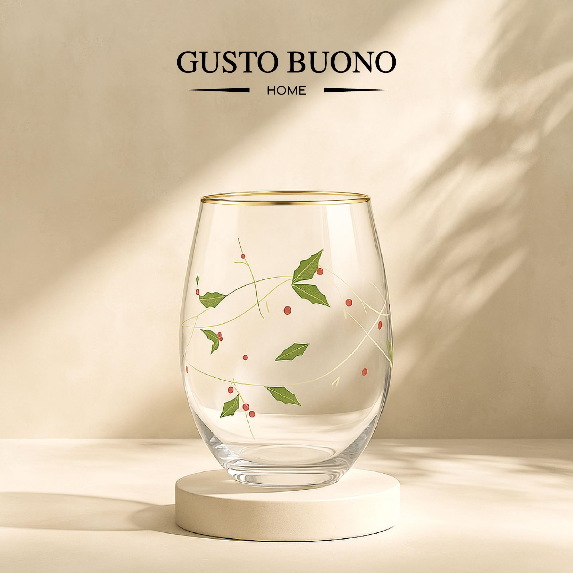 Vaso de borosilicato italiano resistente para uso diario