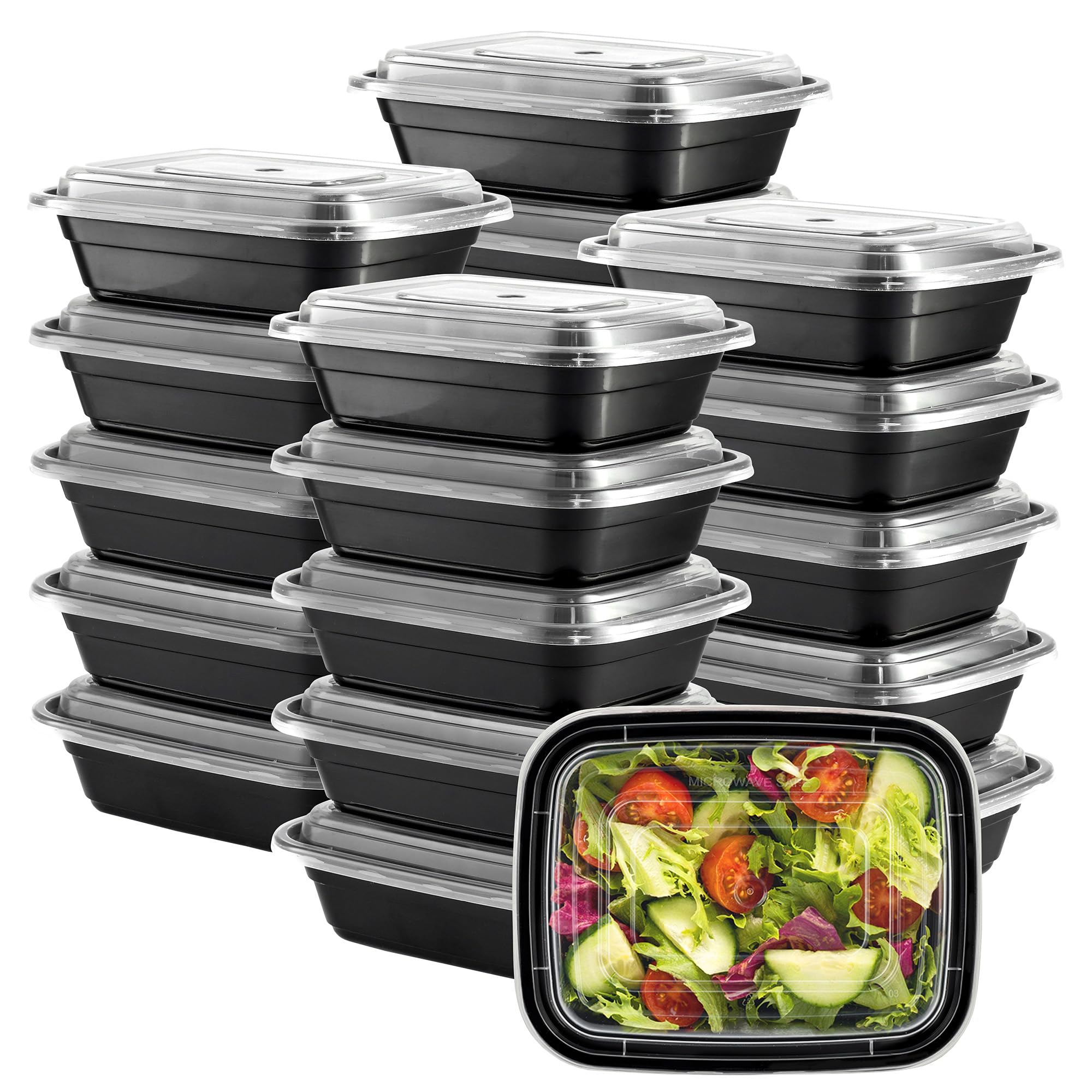 Conjunto GUSTO de contenedores 12oz con tapas herméticas para transporte seguro.