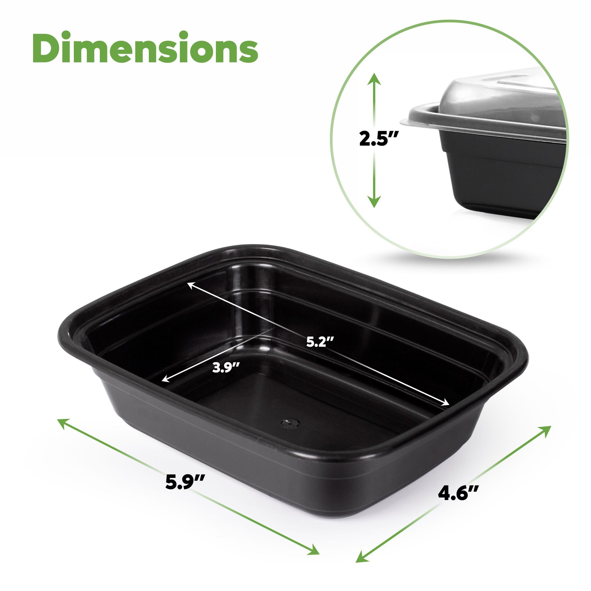 Contenedor GUSTO apto para microondas, ideal para recalentar comidas.