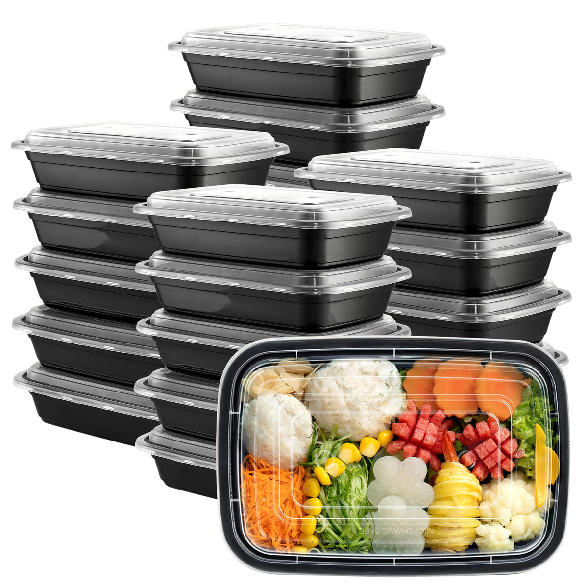 GUSTO contenedores para preparación de alimentos de 28 oz, ideal para porciones semanales.