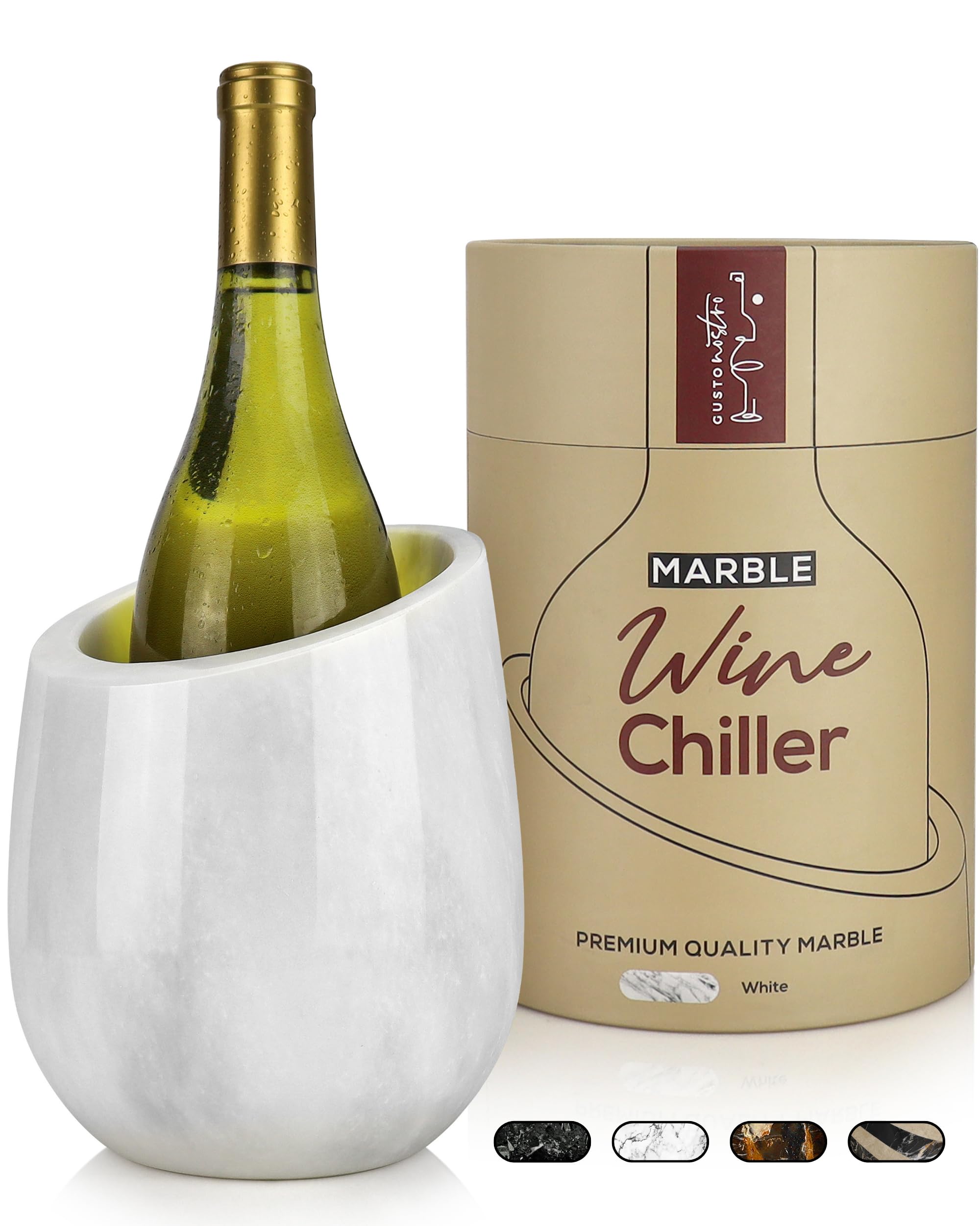 Gusto Nostro enfriador vino marmol 750ml mantiene temperatura óptima.