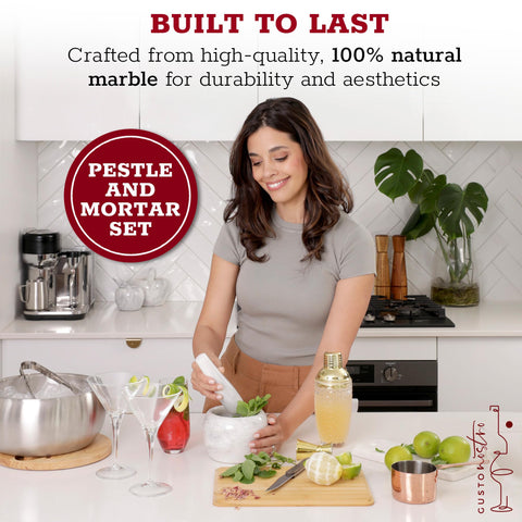 Gusto Nostro mortero de mármol para pesto con textura uniforme y aroma intenso