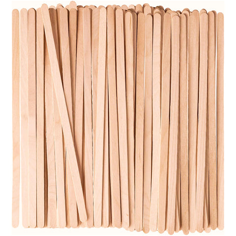 GUSTO palitos de café de madera, 7,5 pulgadas, en empaque 1000, ideales para remover bebidas.