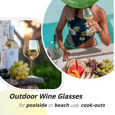 Copa de vino para playa Gusto Nostro en acero inoxidable, 18 oz