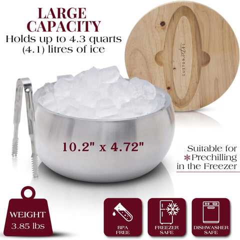 Cubo de acero inoxidable de Gusto Nostro, duradero y elegante para eventos grandes