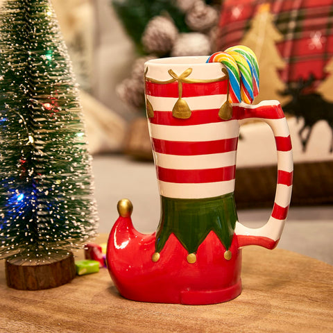 Taza Gute campanas-borde-detalle: añade encanto navideño a reuniones.