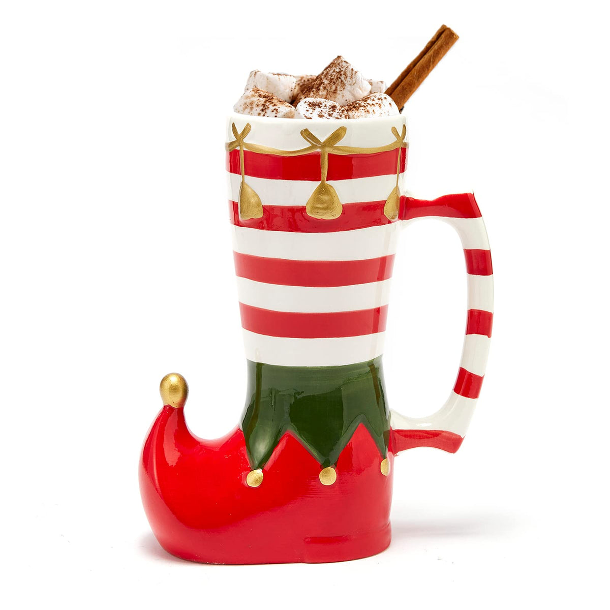 Taza Gute elfo-bota exterior: diseño festivo para desayunos y celebraciones.