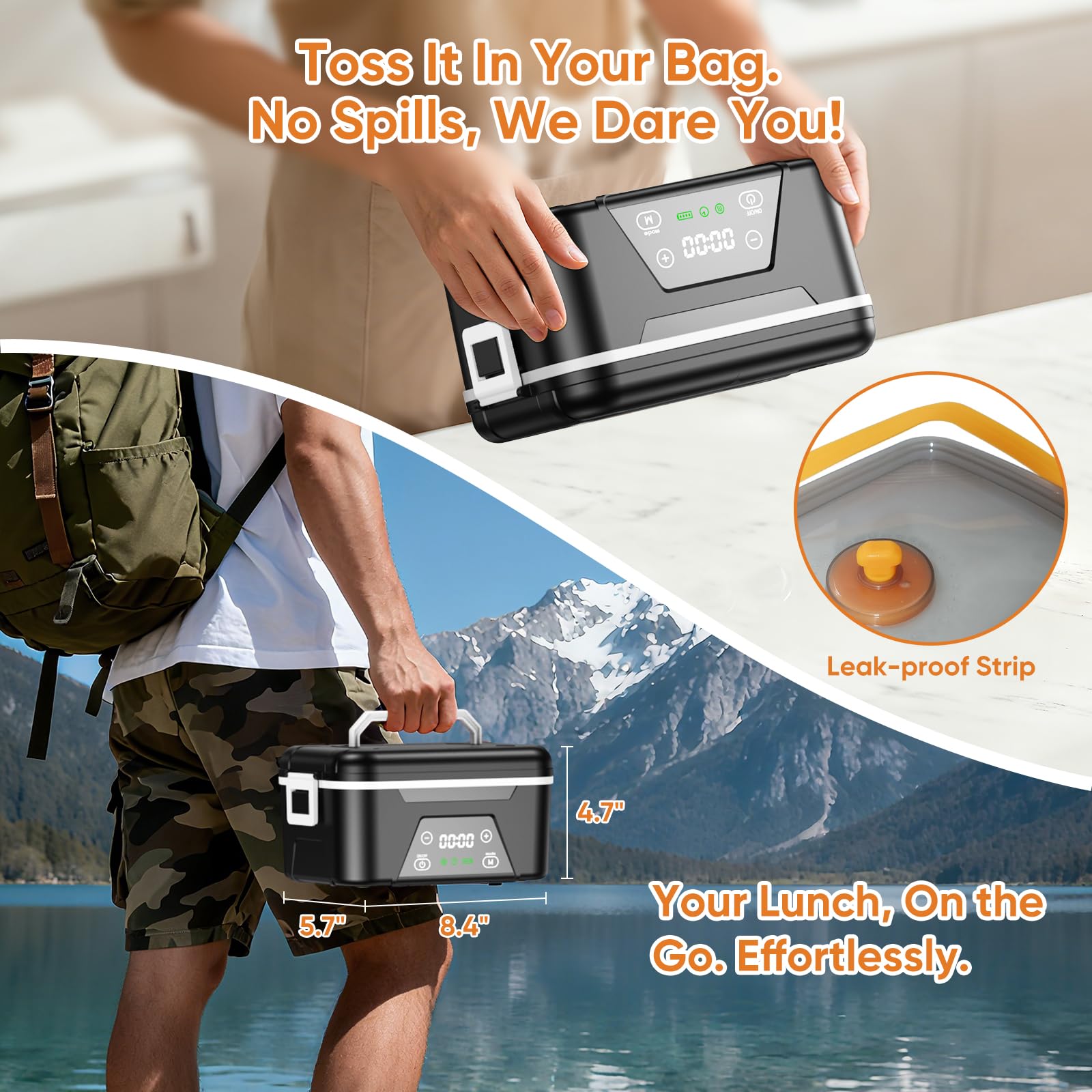 Accesorios incluidos: cubiertos y bolsa térmica para transporte.