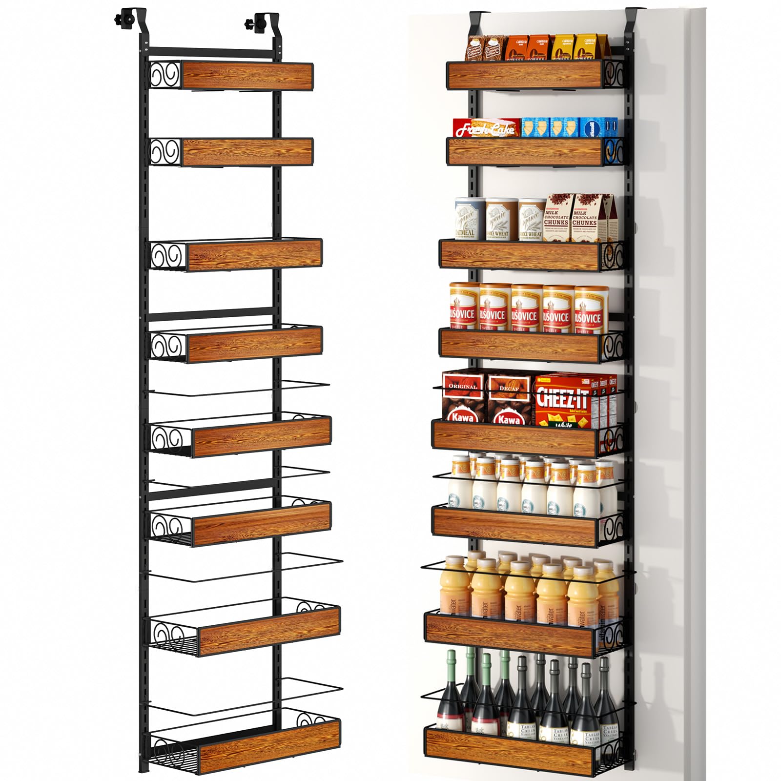 Guukar Organizador puerta 8 estantes, optimiza espacio en la cocina.