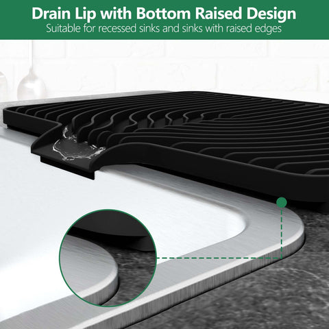 GUUKIN diseño drenaje dirige el agua al fregadero para secado eficiente.