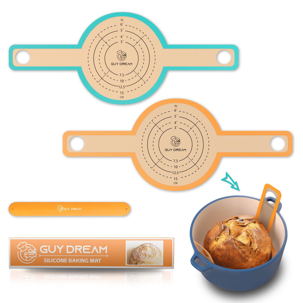 GUY.DRE.MAT portapan de silicona con mangos para alzar pan caliente con control