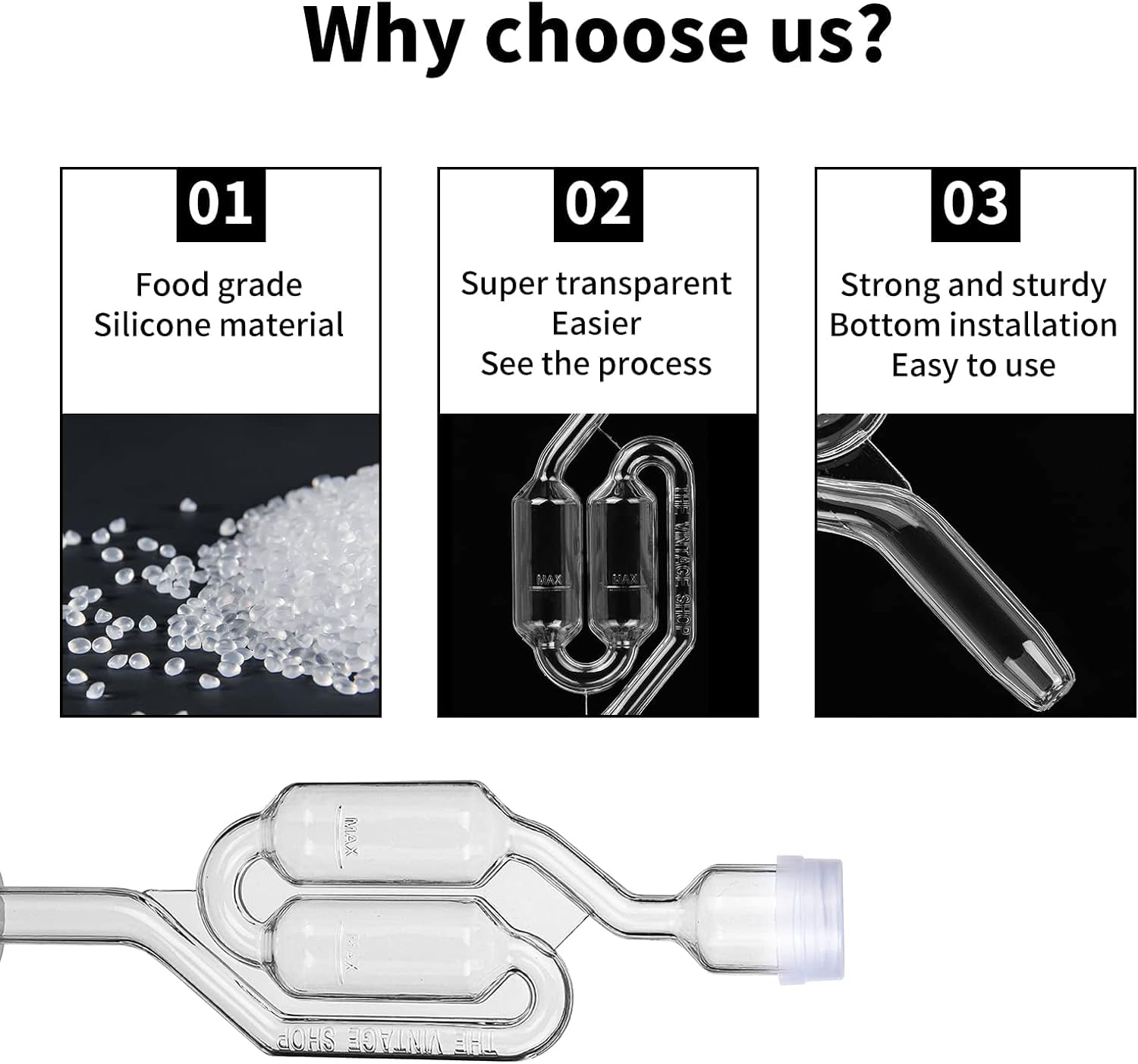 GUZE-US materiales de grado alimentario y diseño transparente para fermentación