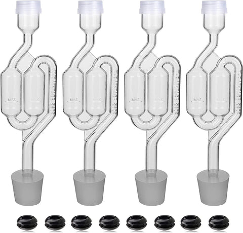 GUZE-US set de válvulas de aire para fermentación, 4 unidades, monitoreo claro