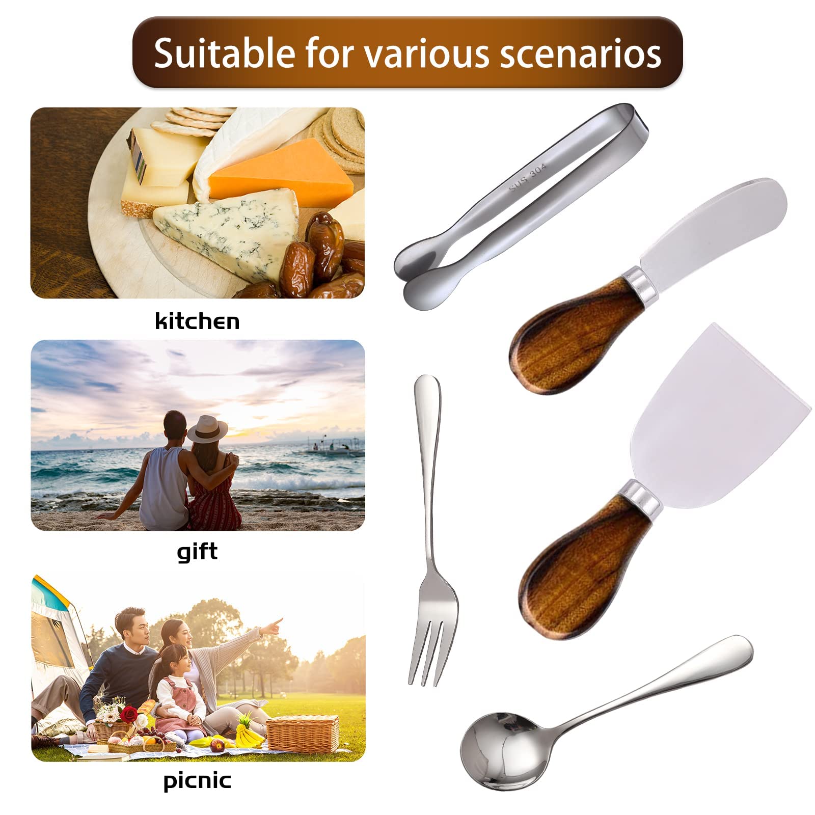 Guze-US set completo para queso, mantequilla y repostería