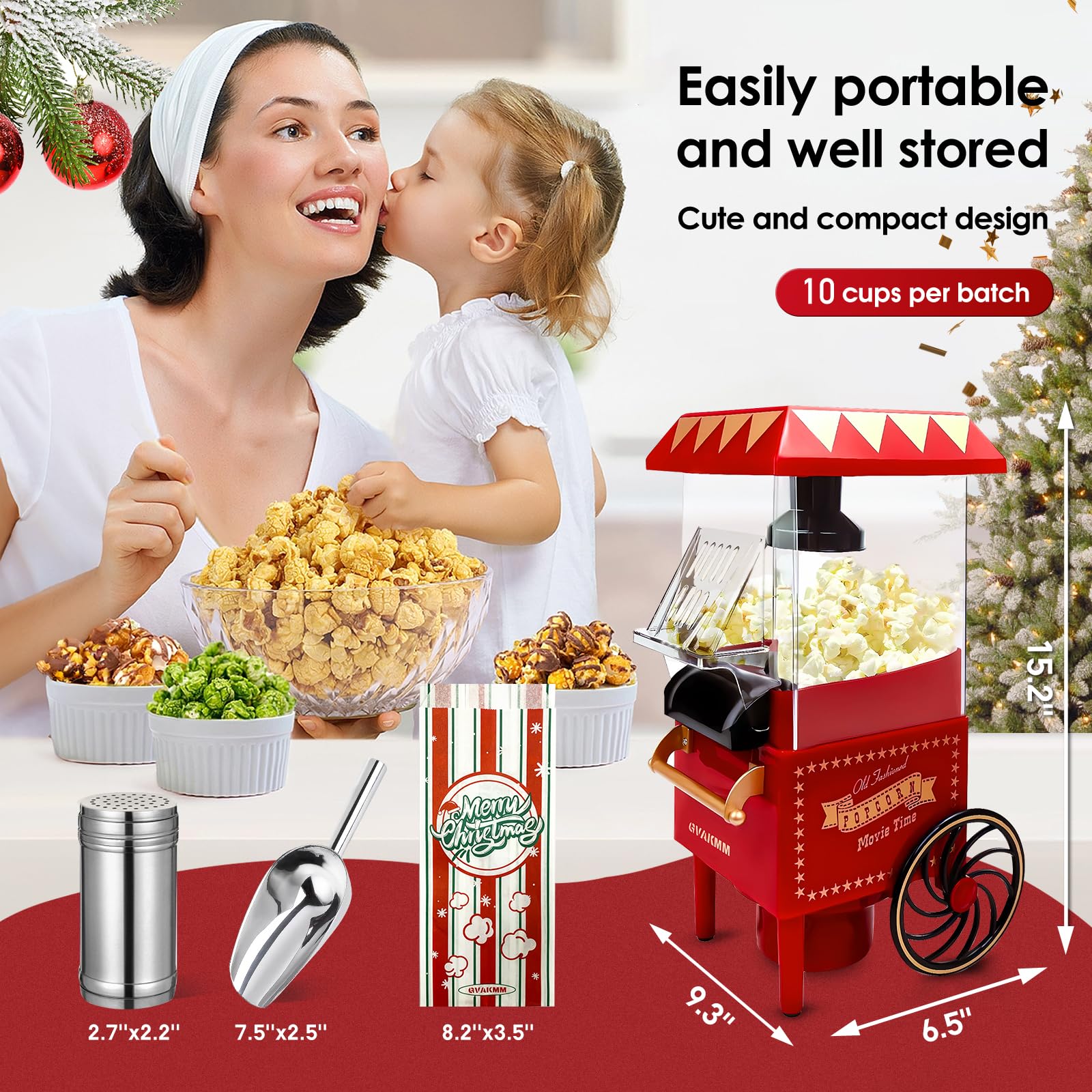 GVAKMM caja regalo palomitas, regalo perfecto para amantes del cine en casa.