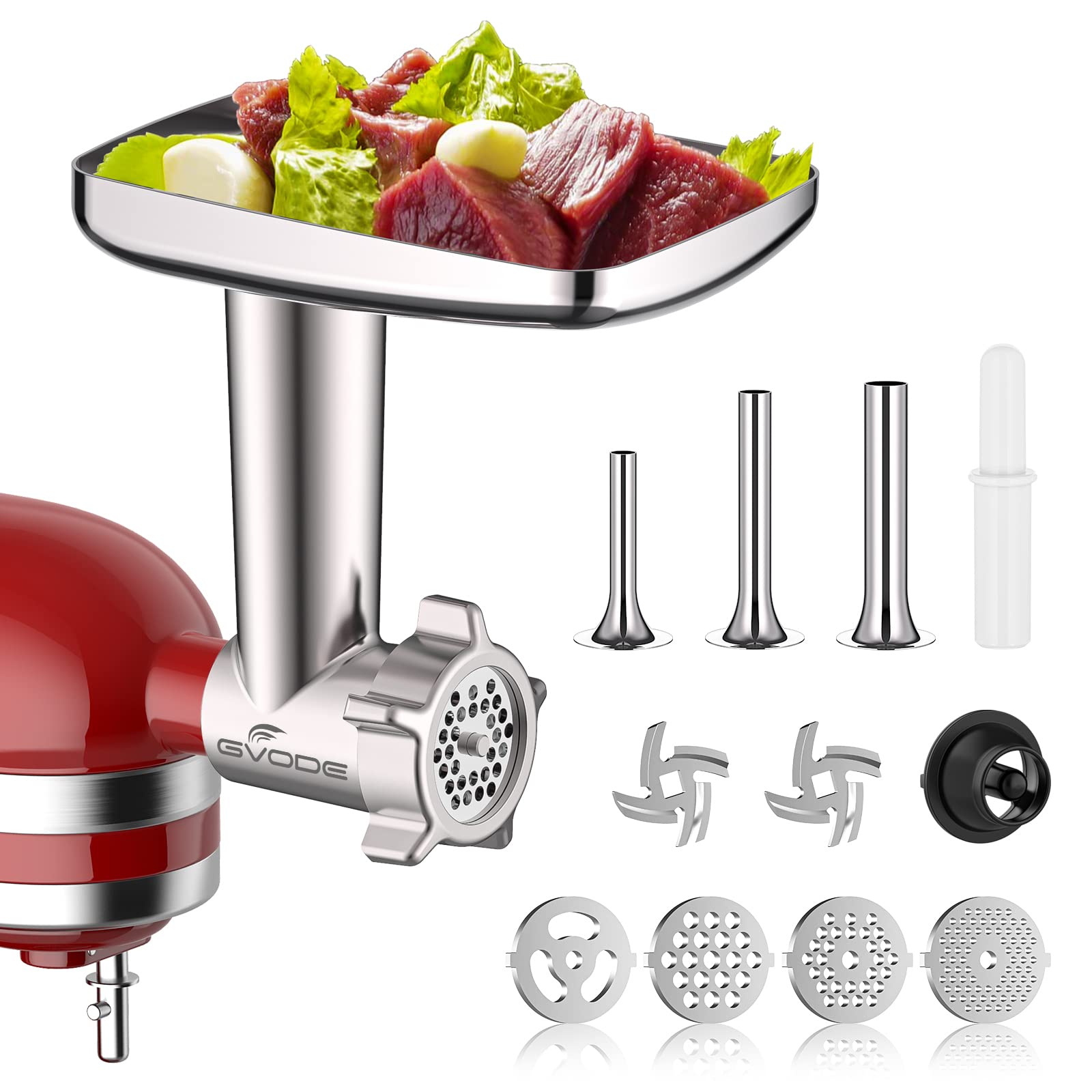 GVODE base metálica para trituradora de carne para KitchenAid: montaje estable para moler carne.