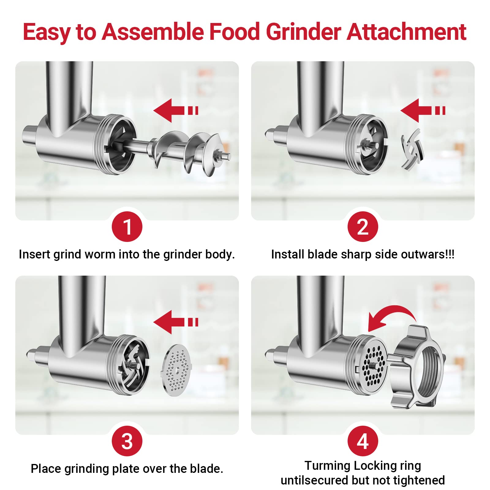 GVODE tubos de embutir para KitchenAid: tres diámetros para salchichas caseras.