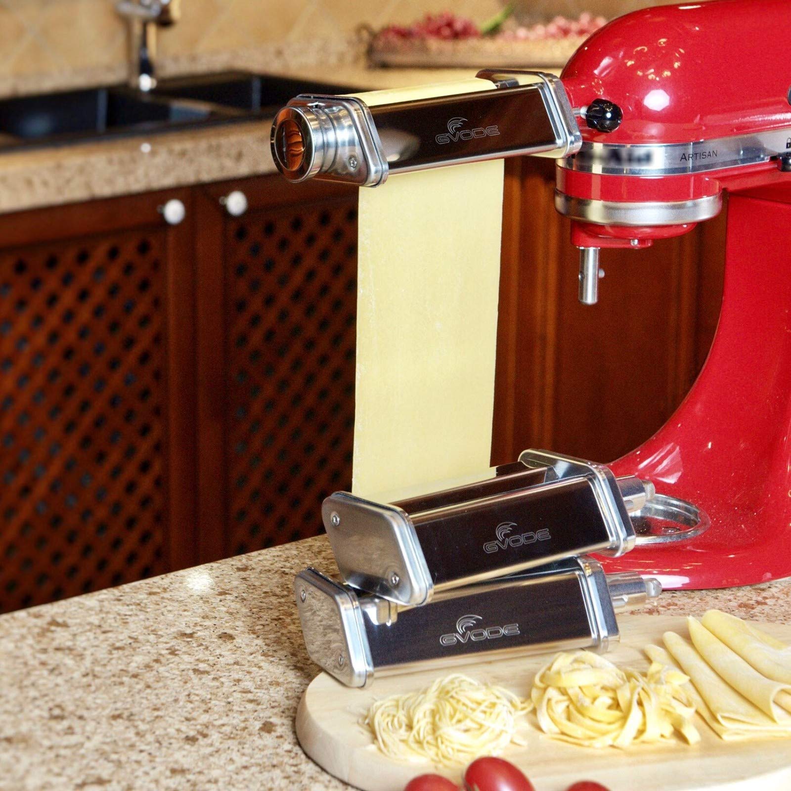 GVODE cortador de espagueti para KitchenAid, cortes precisos para fideos caseros